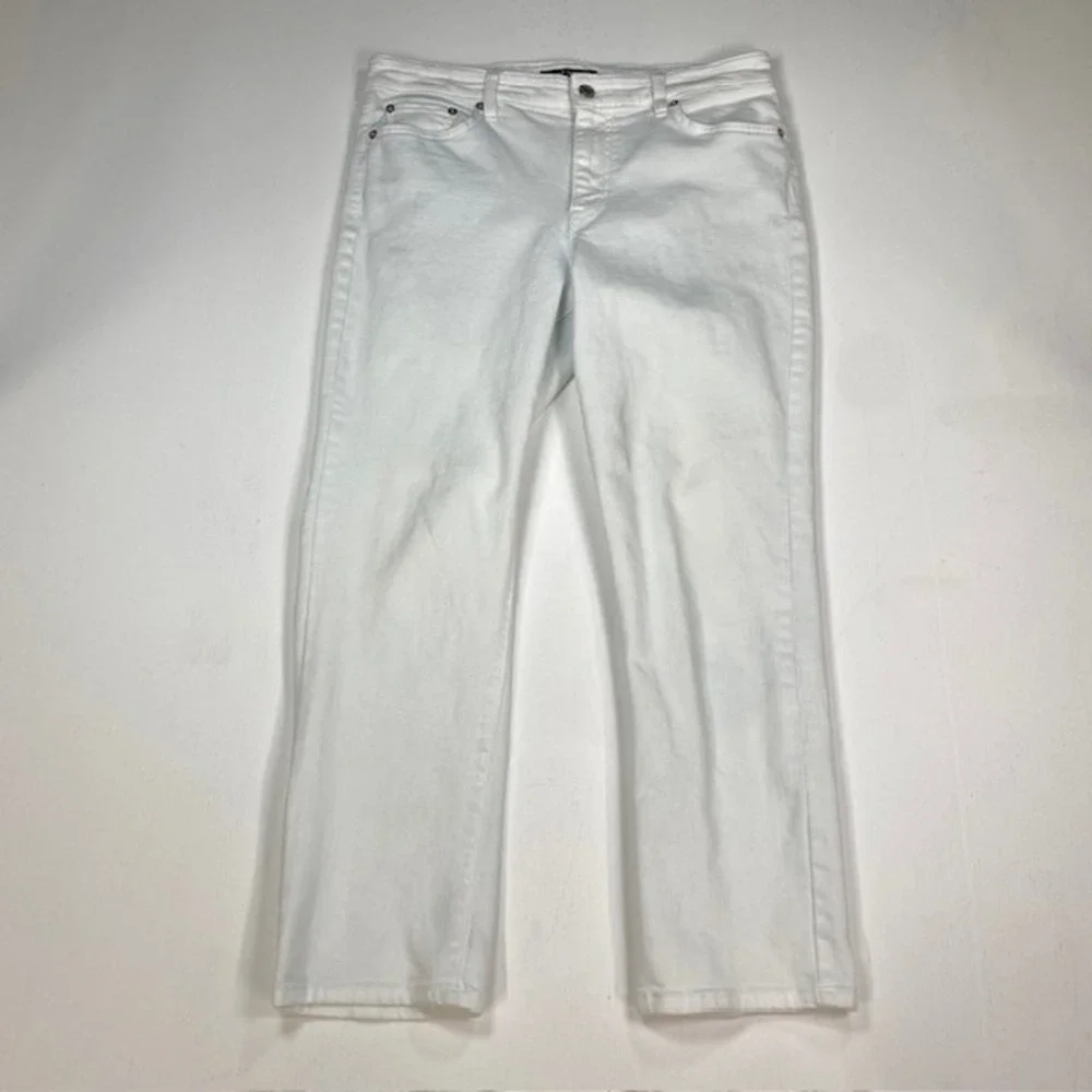 Lauren Ralph Lauren Premier Straight Crop Jeans Womens 8 White Denim Pants